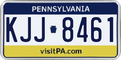 PA license plate KJJ8461