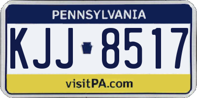 PA license plate KJJ8517