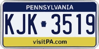 PA license plate KJK3519