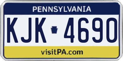 PA license plate KJK4690