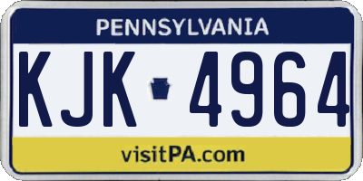 PA license plate KJK4964
