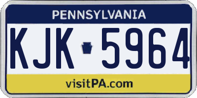PA license plate KJK5964