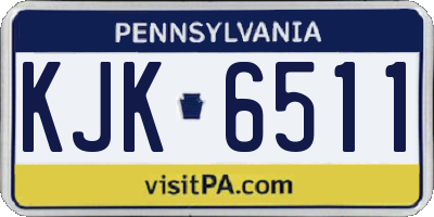 PA license plate KJK6511