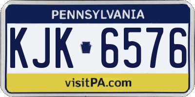 PA license plate KJK6576