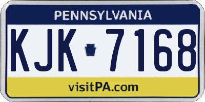 PA license plate KJK7168