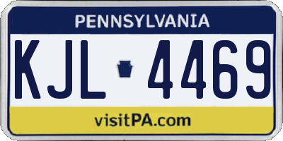 PA license plate KJL4469