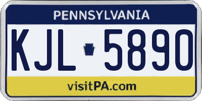 PA license plate KJL5890