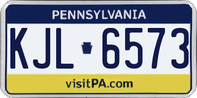 PA license plate KJL6573