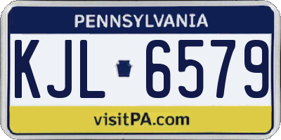 PA license plate KJL6579