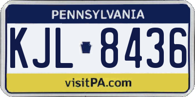 PA license plate KJL8436