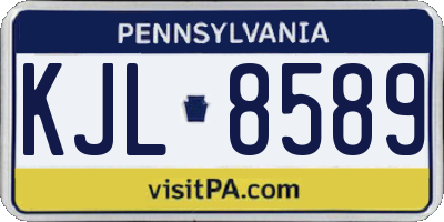 PA license plate KJL8589