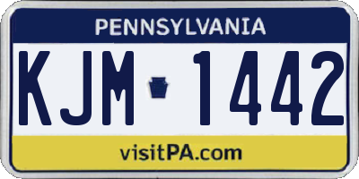 PA license plate KJM1442