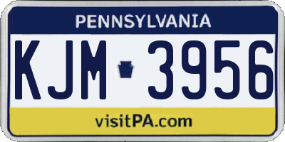 PA license plate KJM3956
