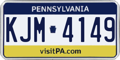 PA license plate KJM4149