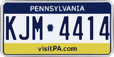 PA license plate KJM4414