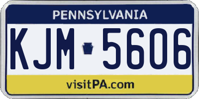 PA license plate KJM5606