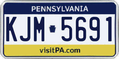 PA license plate KJM5691