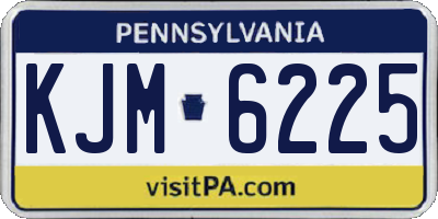 PA license plate KJM6225