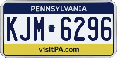 PA license plate KJM6296