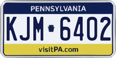 PA license plate KJM6402