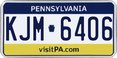 PA license plate KJM6406