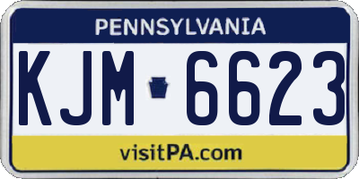 PA license plate KJM6623