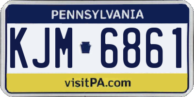 PA license plate KJM6861
