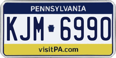 PA license plate KJM6990