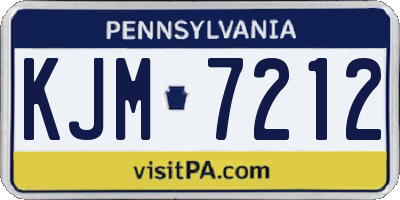 PA license plate KJM7212