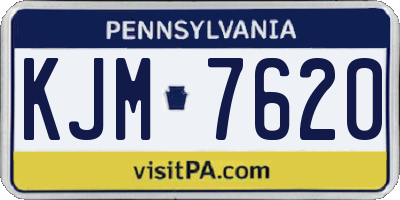 PA license plate KJM7620
