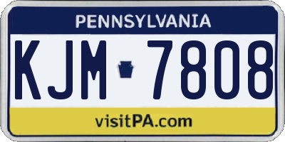 PA license plate KJM7808
