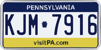 PA license plate KJM7916