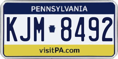PA license plate KJM8492