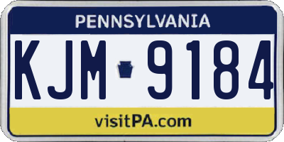 PA license plate KJM9184