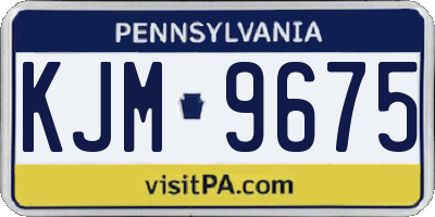 PA license plate KJM9675