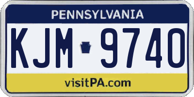 PA license plate KJM9740
