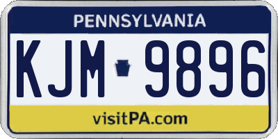PA license plate KJM9896
