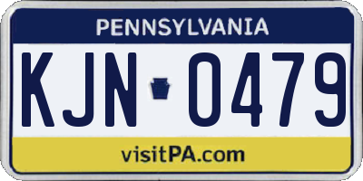 PA license plate KJN0479
