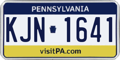 PA license plate KJN1641
