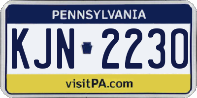 PA license plate KJN2230