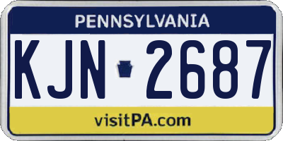 PA license plate KJN2687