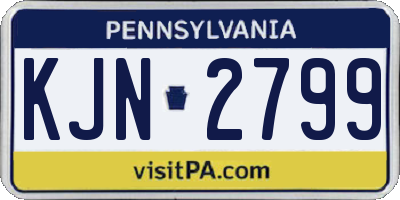 PA license plate KJN2799