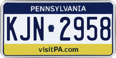 PA license plate KJN2958