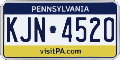 PA license plate KJN4520