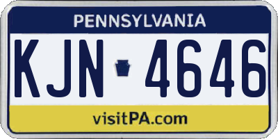 PA license plate KJN4646