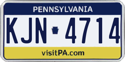 PA license plate KJN4714