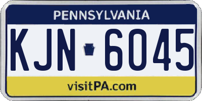 PA license plate KJN6045