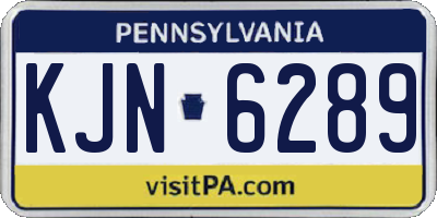 PA license plate KJN6289