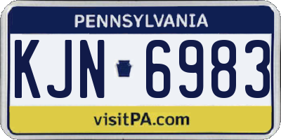 PA license plate KJN6983