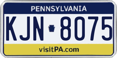 PA license plate KJN8075